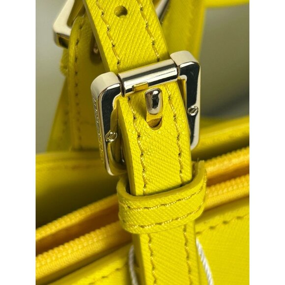 Tory Burch Saffiano Leather York Dual Buckle Dual Strap Tote in Sunshine - New - Picture 7 of 12